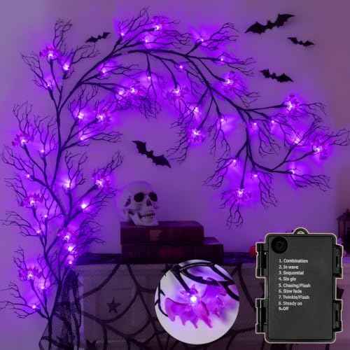 6 Ft Halloween Decor Vine with 45 LED Lights, Adjustable Shape by Unknown