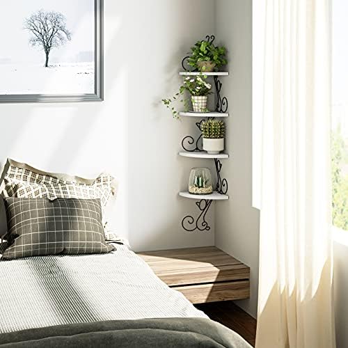 Alsonerbay 4-Tier Cat Shaped Corner Floating Shelf Wall Mount - Image 2