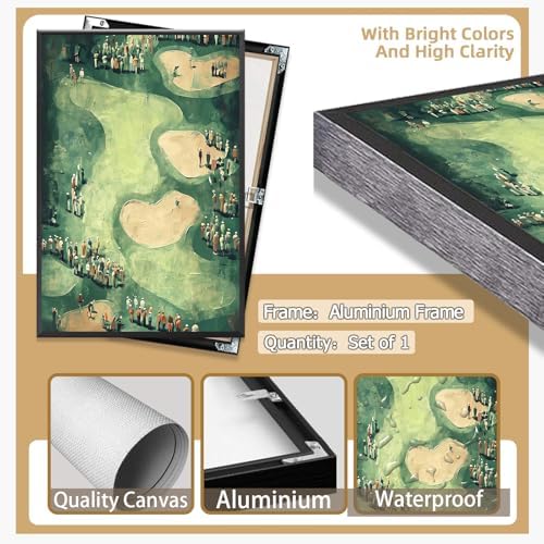 Vinatge Golf Wall Art Green Sports Poster Man Cave Room Decor Trendy Golf - Image 7