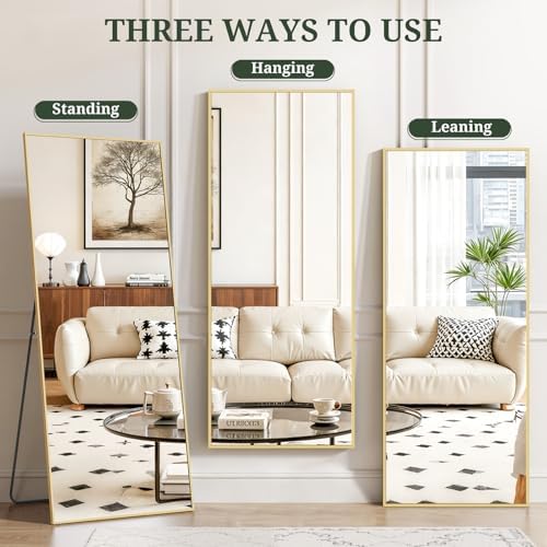 Mirror Full Length 64"x21", Rectangle Full Body Floor Mirrors - Image 6