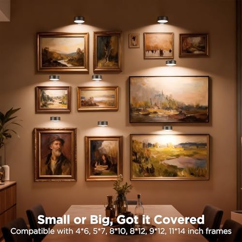 4-Pack Picture Lights for Wall, Rechargeable Wireless Poster Lights - Image 6