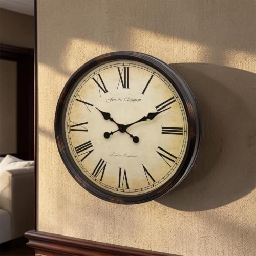 Extra Large 50cm Wall Clock in Black - Image 2