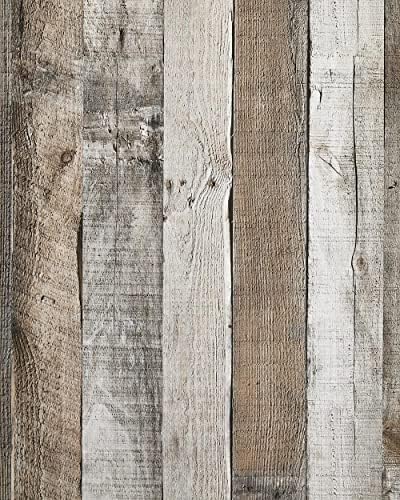Yun-aeon Natural Wood-Grey Contact Paper Peel and Stick Wallpaper by YUN-aeonPeelandStickWall