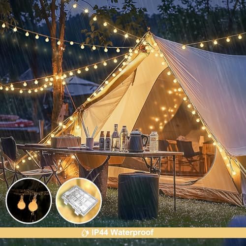 JMEXSUSS Warm White 100 LED Globe Battery Operated Christmas Lights Indoor - Image 6