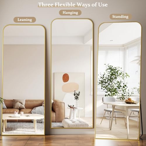 Full Length Mirror 71"x26" Arched Floor Standing Large Mirrors - Image 4