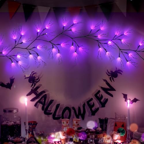 6 Ft Halloween Decor Vine with 45 LED Lights, Adjustable Shape - Image 2