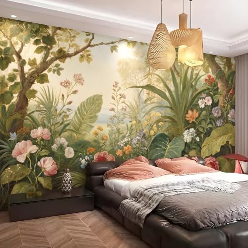 European Style Flowers, Plants murals Woodland Tree Peel and Stick self - Image 2