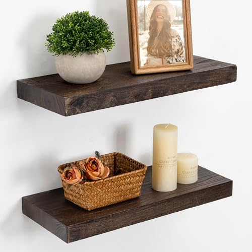 Marsmiles 16in Solid Wood Floating Shelves by Marsmiles