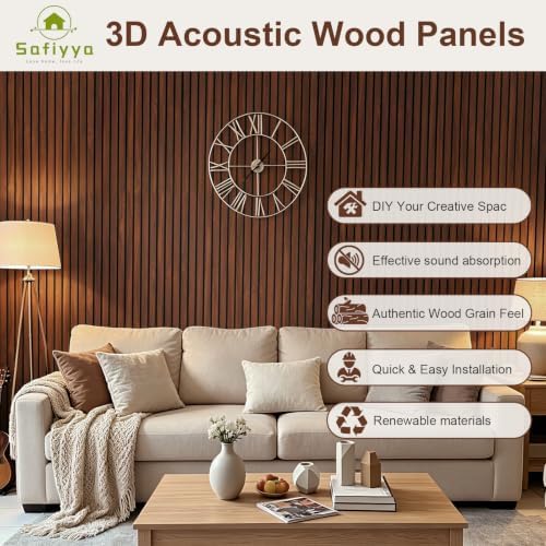 Safiyya 3-Piece 3D Thick Wood Slat Wall Panels - Image 6