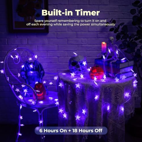 Minetom 50 LED Star String Lights, 17ft Battery Operated Fairy Lights - Image 4