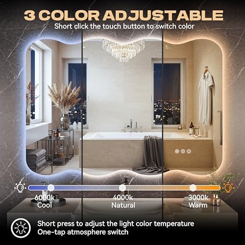 Hasipu 55"x30" Wavy Mirror - Image 6