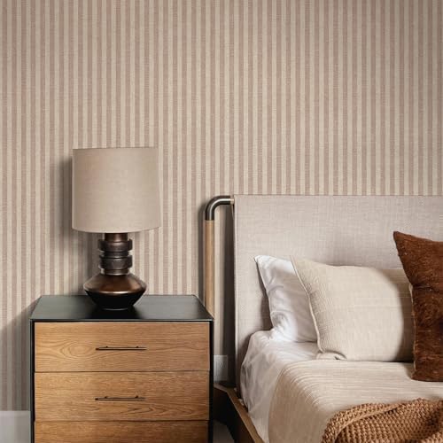 Tempaper x Jeremiah Brent Charles Street Stripe Textured Removable Peel and - Image 2