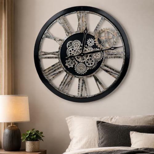 The B-Style Large Real Moving Gears Wall Clock, 30 inch - Image 5