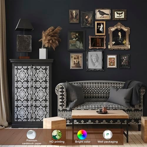 LANCHI95 12PCS Unframed Dark Academia Moody Gothic Art - Image 3
