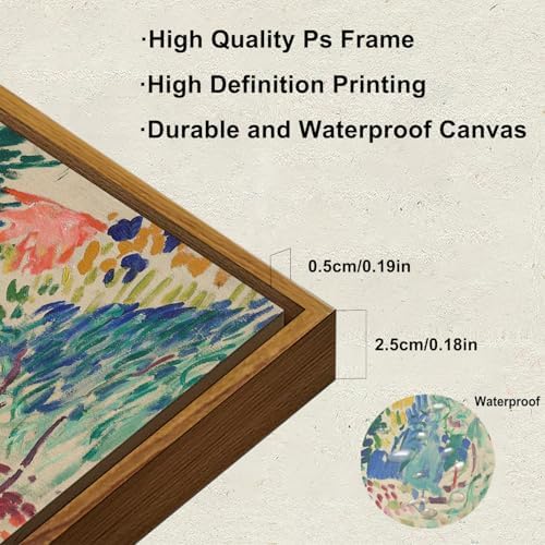 KBKBART Framed Henri Matisse Wall Art, Colorful Abstract Artwork 16x24inch - Image 2