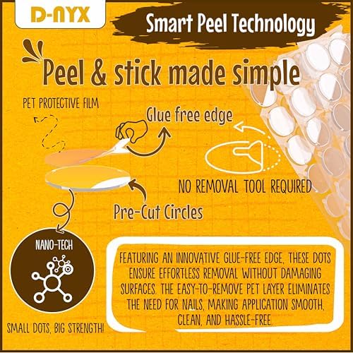 D-NYX Double Sided Tape Adhesive Dots Stickers 280, 550 or 700 Pack Removable - Image 2