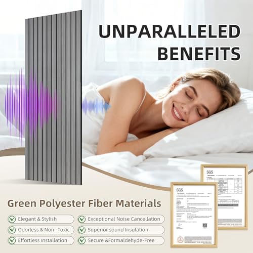 TO-TH Acoustic Wall Panels Sound Absorbing Panel Wood-Look 10Pack - Image 3