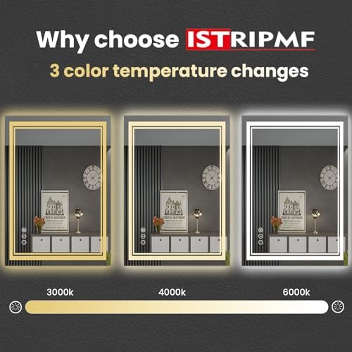 24x28 Inch LED Bathroom Mirror - Image 3