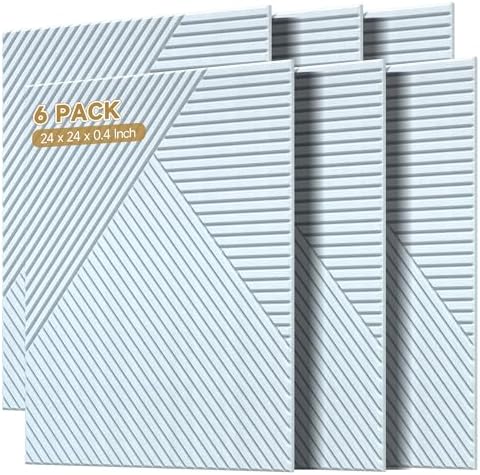 Acoustic Wall Panels, 6 Pack, 23.6"x23.6" Soundproof Panels by AUTORIFIC