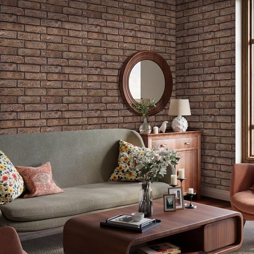 Commomy 3D Peel and Stick Brick Tiles 10 pcs 11.8" x 11.8" - Image 2