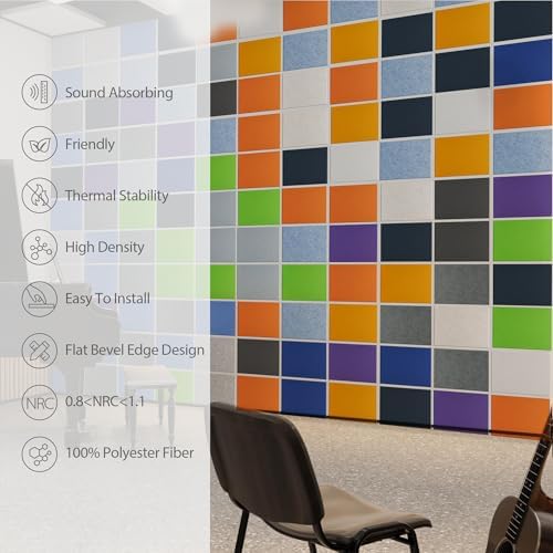 12 Pack Rectangle Acoustic Panels Self Adhesive Sound Proof Foam - Image 5