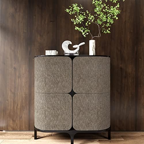 CRE8TIVE Tan Grasscloth Peel and Stick Wallpaper Textured Faux Grass Cloth - Image 5
