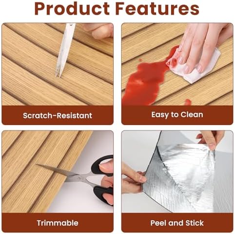 Thick Peel and Stick Slat Wall Panel Self-Adhesive 3D Wood Grain Yellow - Image 5