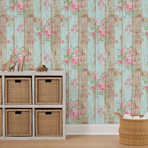 Spoonflower Shabby Chic Peel and Stick Removable Wallpaper - Image 7