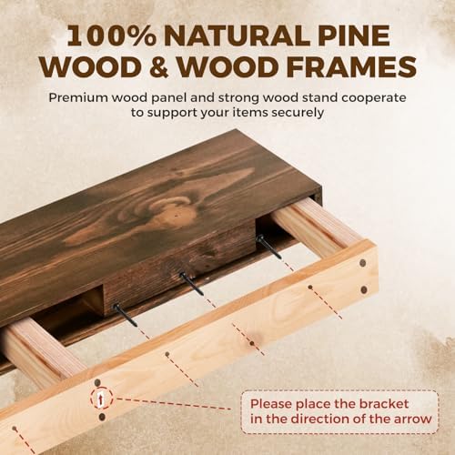 Floating Shelves, 36 x 7 Inch Fireplace Mantel - Image 6