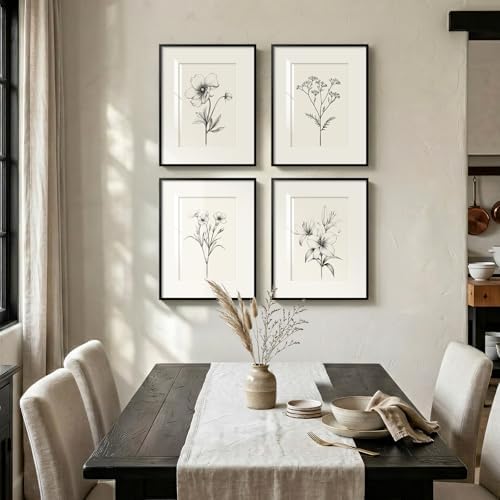 Framed Black and White Botanical Wall Art - Image 4