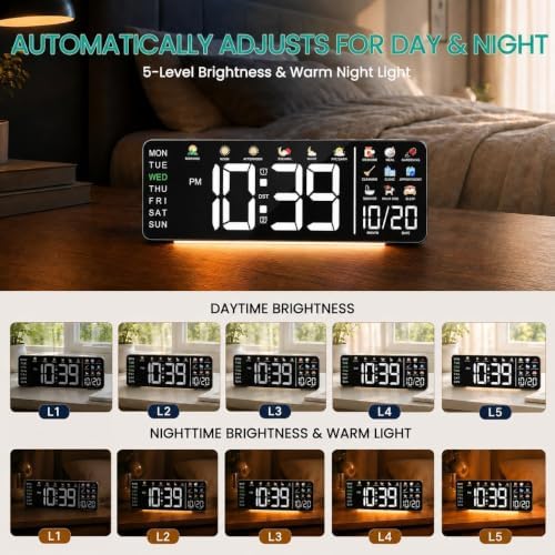 Hoifen 16" Large Digital Wall Clock - Image 5