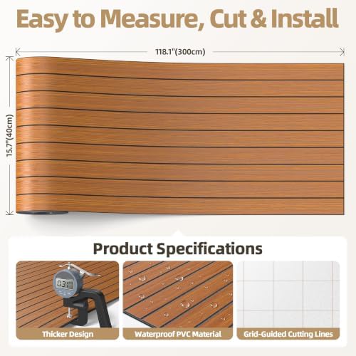 Peel and Stick Wood Slat Wall Panel 3D PVC Faux Walnut Wood Grain Wallpaper - Image 5