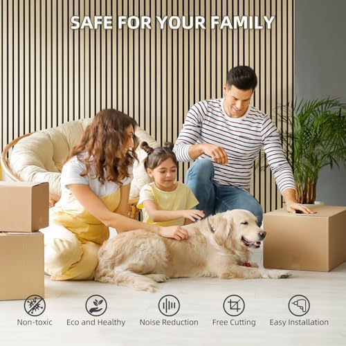 4 Pack Wood Slat Wall Panel, 47.2" x 23.6" Acoustic Wall Panels - Image 4