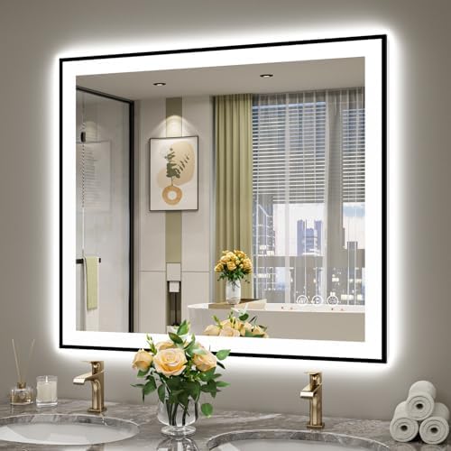 40x36 LED Bathroom Mirror with Lights by YEELAIT