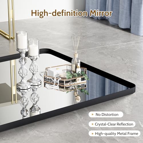 Black Bathroom Mirror 50X30 Inch Bathroom Vanity Mirror - Image 4