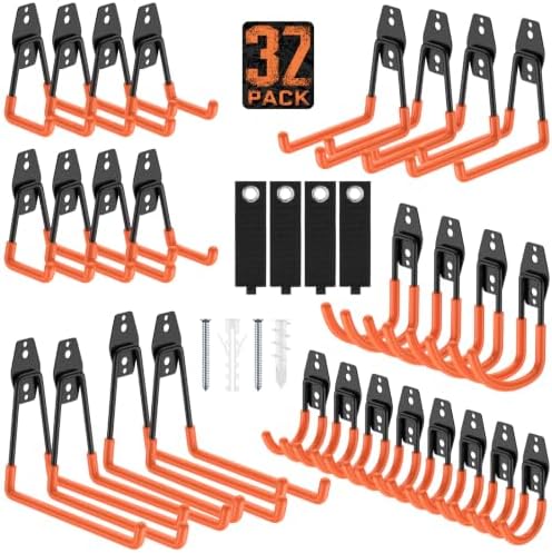 Garage Hooks, Anti-Slip Heavy Duty Wall Mount Hooks by Cpais