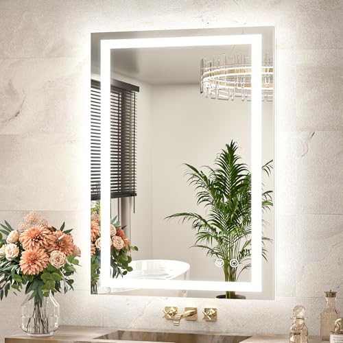 TETOTE LED Bathroom Mirror 24 x 36 Brighter Light up Mirror by TETOTE