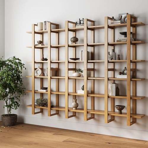 Nathan James Floating Wall Book Shelves, 3-Tier Display Shelf, Decorative by Unknown