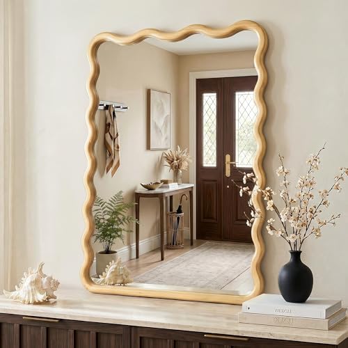 Wavy Wood Bathroom Mirror - Image 6