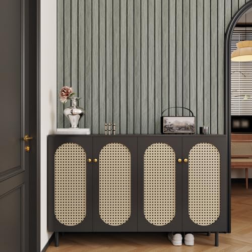 Grey Wood Grain Slat Panels for Interior Wall Decor Peel and Stick - Image 3