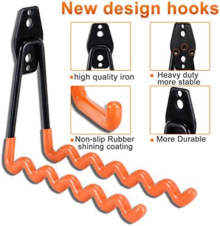 AOBEN 24PCS Garage Hooks, Heavy Duty Double Garage Hanger Organizer Wall Mount - Image 6