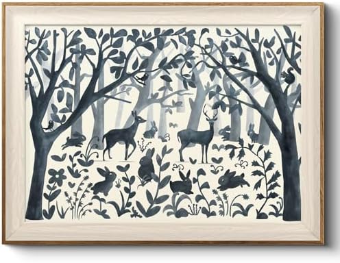 VIYYIEA Framed Forest Animals Canvas Wall Art by VIYYIEAART