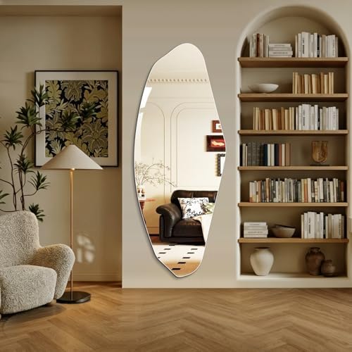 Niccy Irregular Full Length Mirror, Pebble Wall-Mounted Mirror by Niccy