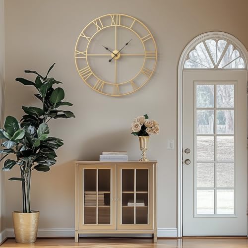 Cuspin Large Gold Wall Clock 36 Inch Decorative Wall Clocks - Image 3