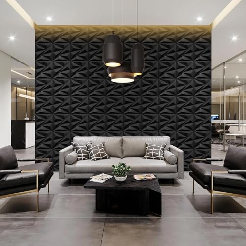 STICKGOO Black Diamond 3D Wall Panels, 33 Pack - Image 2