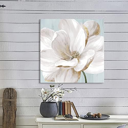 SEVEN WALL ARTS White Magnolia Wall Art Flower Artwork Floral Canvas Painting - Image 4
