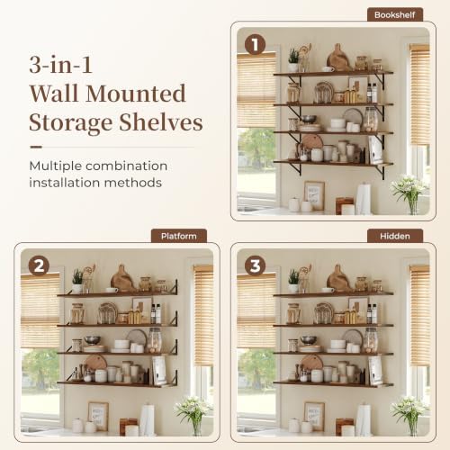 24inch Floatinchg Shelves 4-Pack, 12inch Deep - Image 3