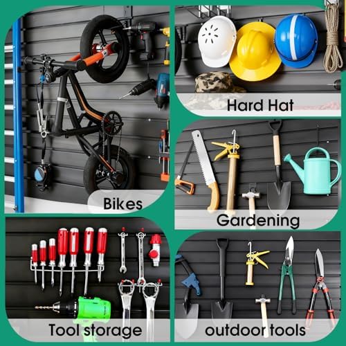 2x4FT Slat Wall Panels Garage Wall Organizer Tool Organizer Slat Board PVC Wall - Image 6
