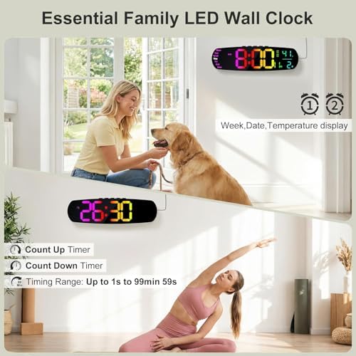 ANALOI Large Digital Wall Clock - Image 5