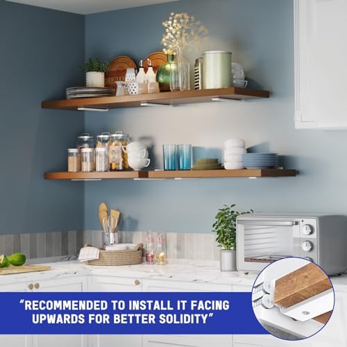 Goovilla Shelf Bracket, Floating Shelf Brackets 8 inch Long, 6 Pack - Image 2